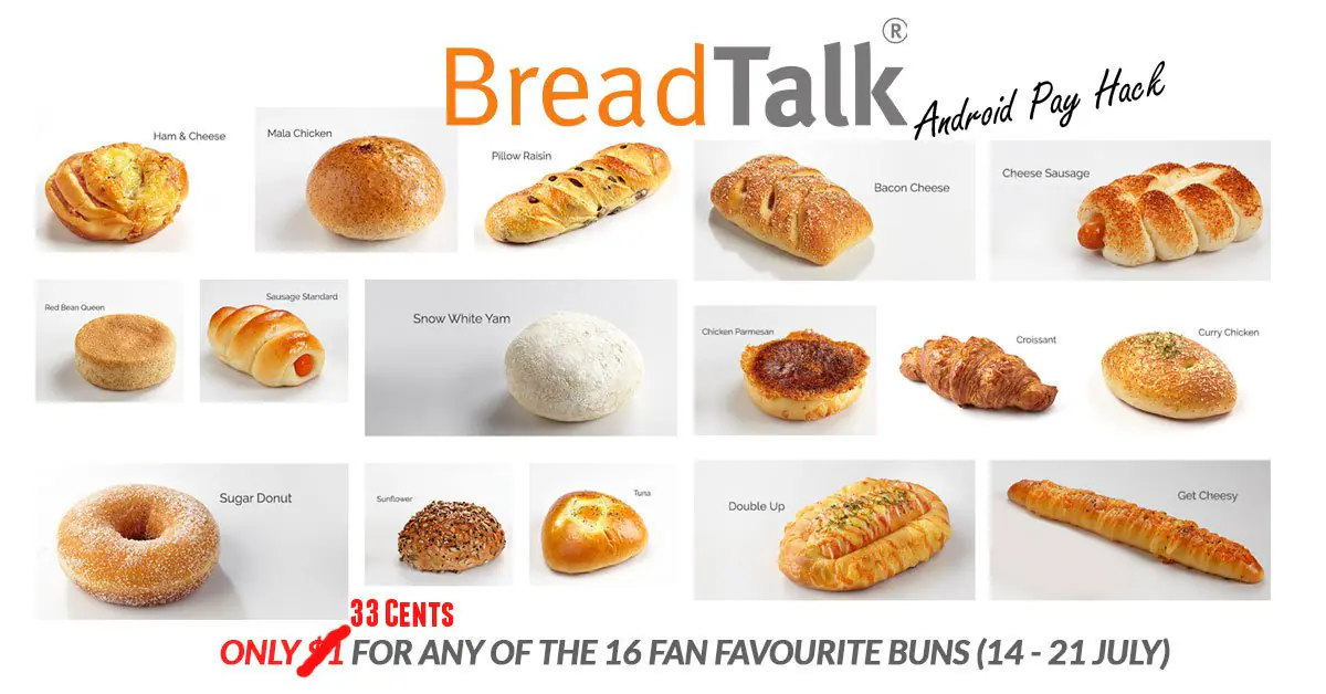Ragam menu Franchise Breadtalk